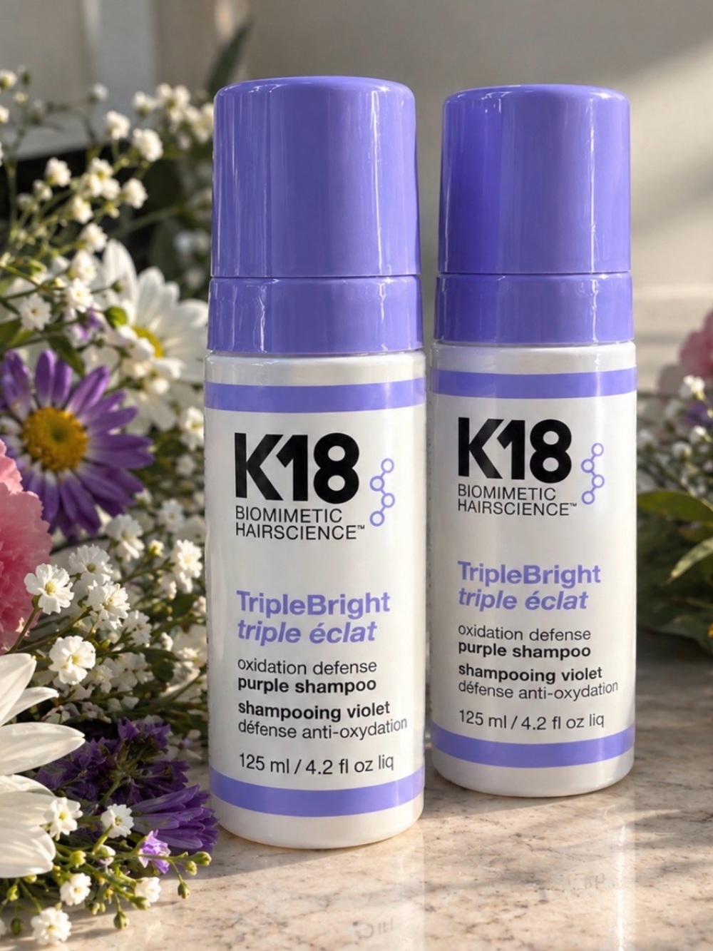 TripleBright Purple Shampoo - Brightening Violet Shampoo (125 ml)